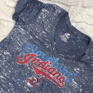 Cleveland Indians Chief Wahoo Women's Medium T-shirt MLB Baseball Majestic
